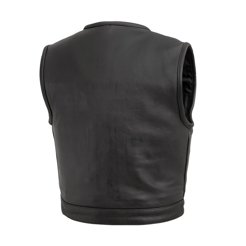 Leather Motorcycle Vest - Men's - Up To 5XL - Hoodie Sweatshirt