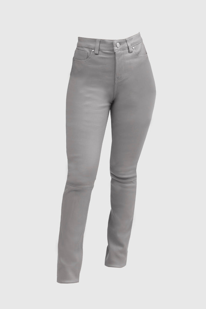 Arya Leather Pants Dusty Grey  Whet Blu NYC 0 MOLE GREY 