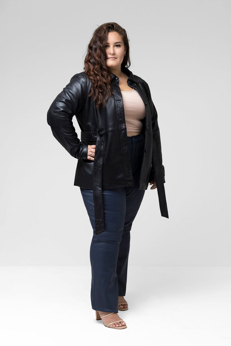 Janely Womens Fashion Leather Jacket