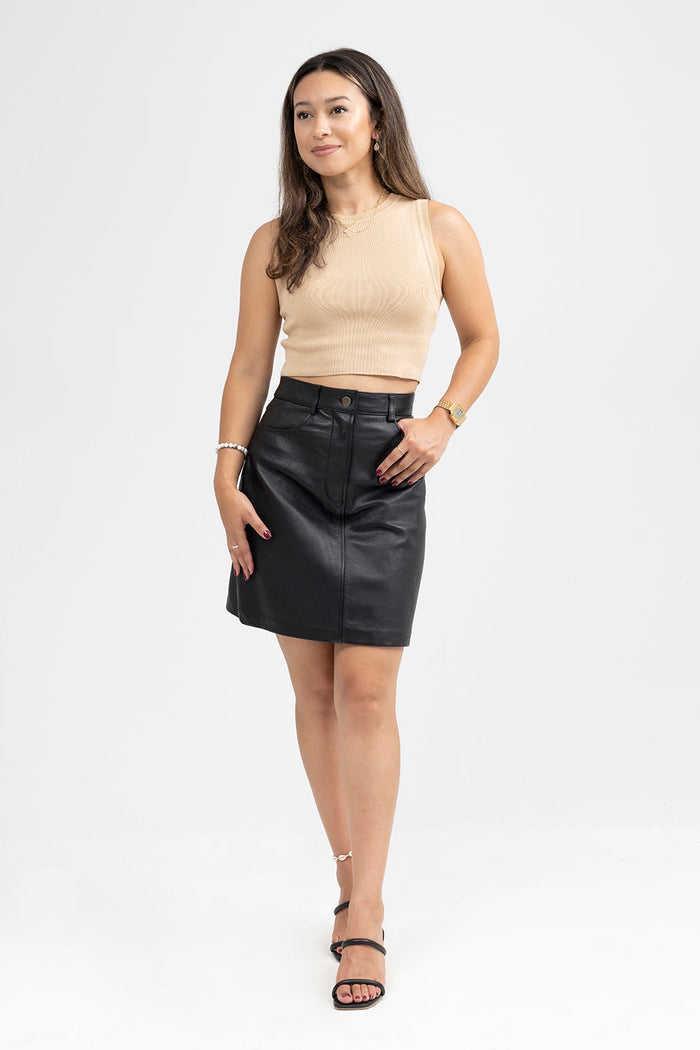 Fashion Leather Pencil Skirt Maddie  Whet Blu NYC   