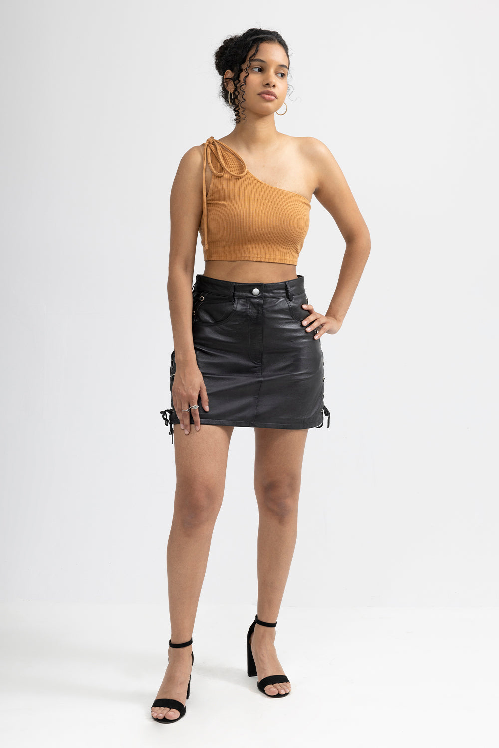 Lacey Fashion Leather Skirt  FMCo   