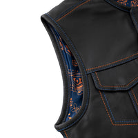 Metro - Men's Club Style Motorcycle Vest Factory Customs First Manufacturing Company   