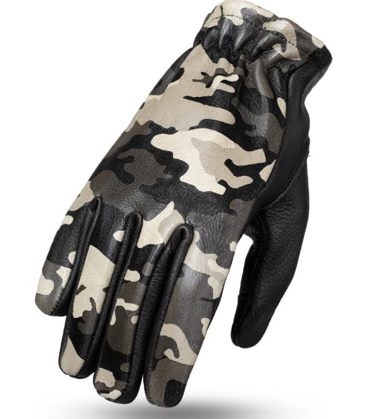 Roper Men's Motorcycle Leather Gloves Men's Gloves First Manufacturing Company Camouflage XS 