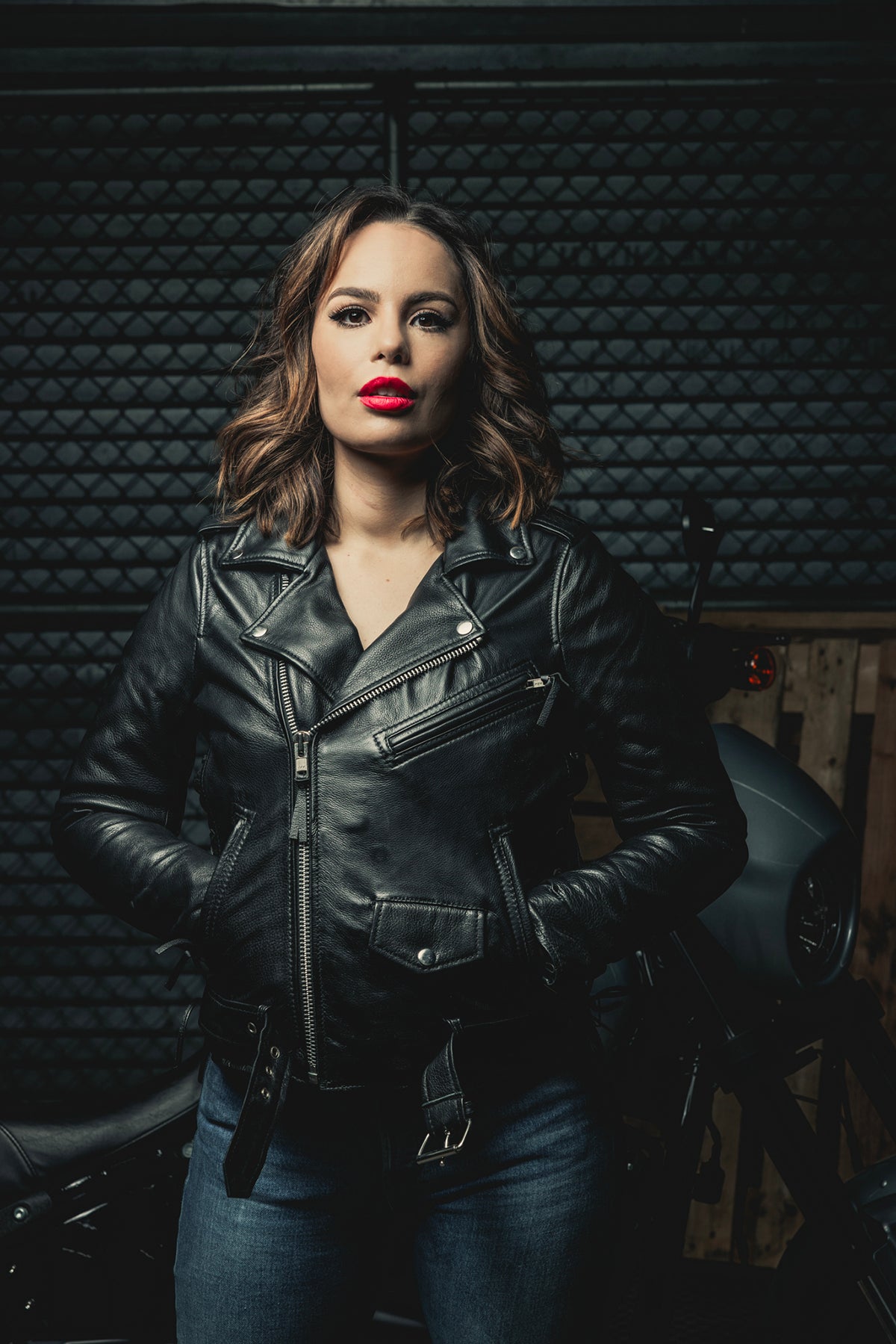 Popstar - Women's  Motorcycle Leather Jacket