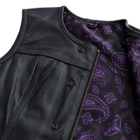 Royal Women's Club Style Motorcycle Leather Vest - Limited Edition