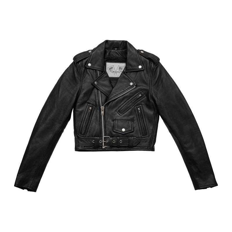 Imogen - Women's Motorcycle Leather Jacket Women's Leather Jacket BH&BR COLLAB XS Black 