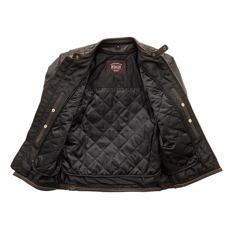 Rider Club - Men's Leather Motorcycle Jacket Men's Leather Jacket First Manufacturing Company   
