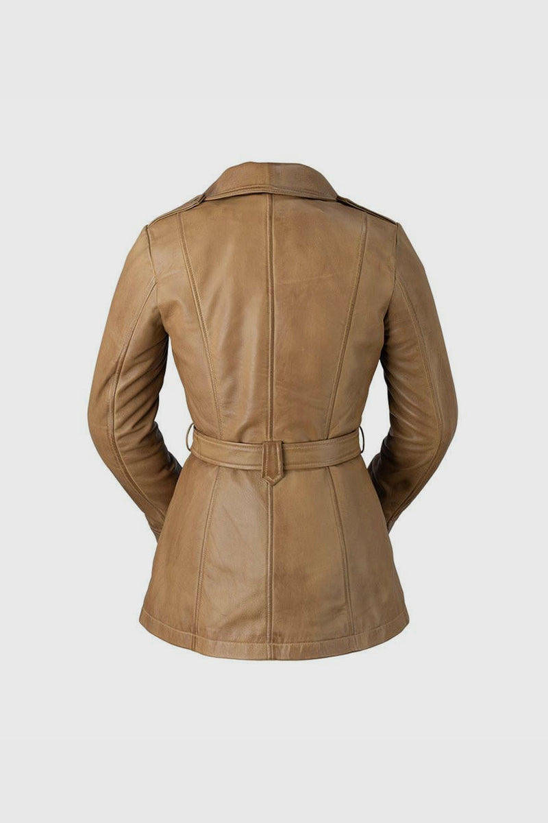 Traci Womens Leather Jacket Camel Women's Leather Jacket Whet Blu NYC   