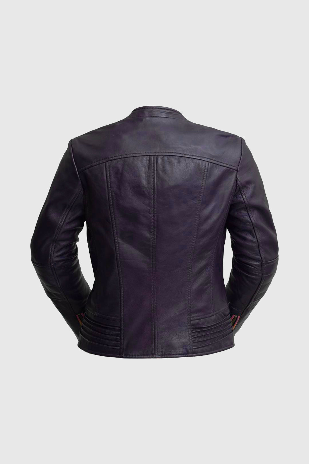 Trish Womens Leather Jacket (Violet)