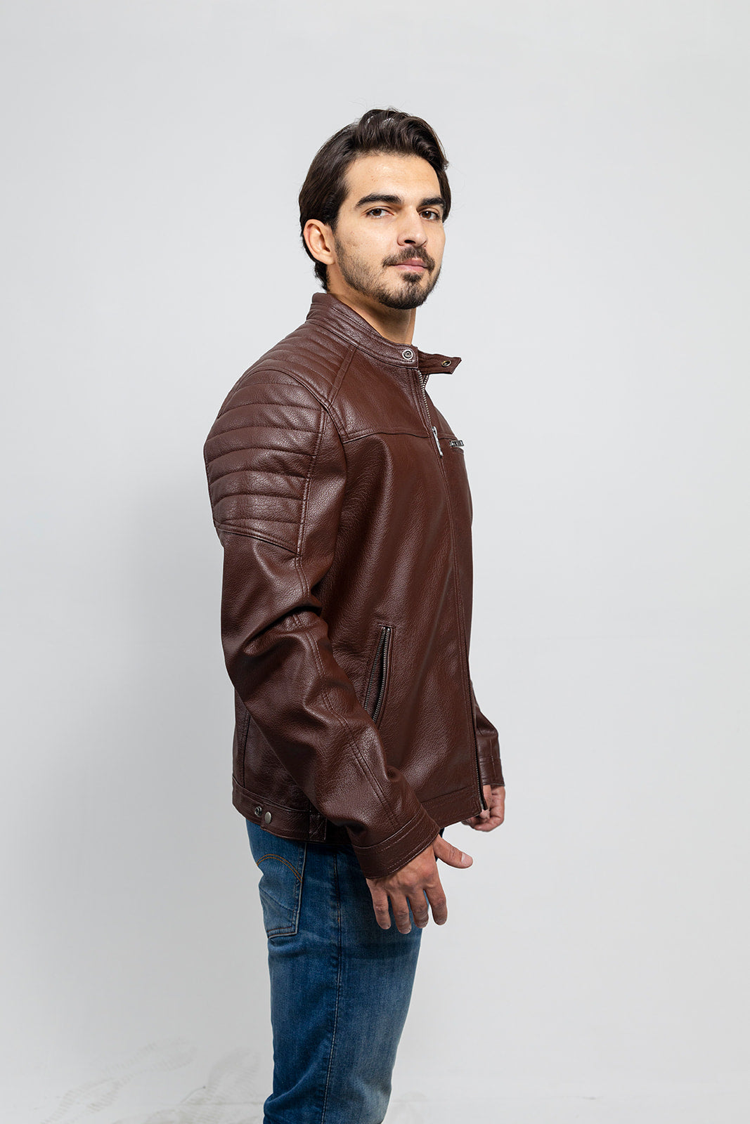 Logan Men's Vegan Faux Leather Jacket Men's Vegan Faux Leather jacket FMCo   