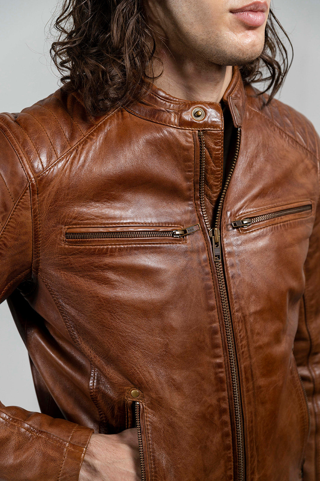 Zack Mens Fashion Leather Jacket