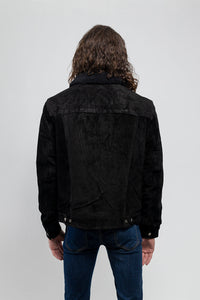 Luke Mens Faux Shearling Cow Suede Jacket Men's Leather Jacket Whet Blu NYC   