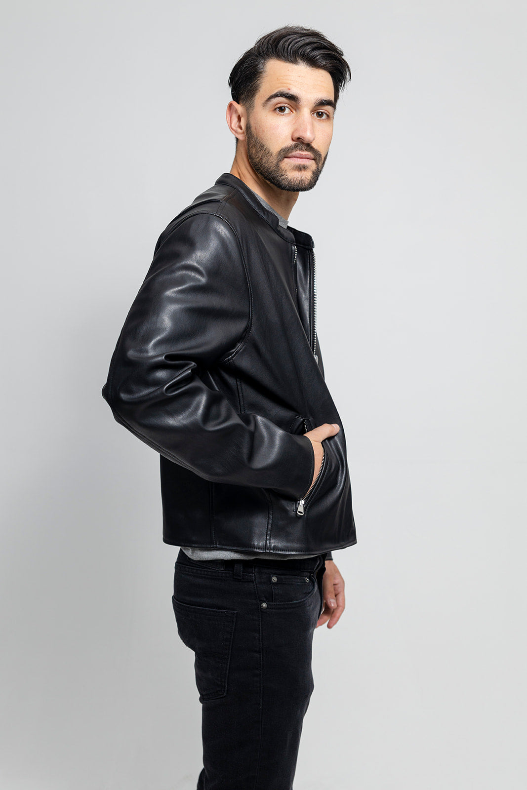 Dillon Men's Vegan Faux Leather Jacket Men's Vegan Faux Leather jacket FMCo   