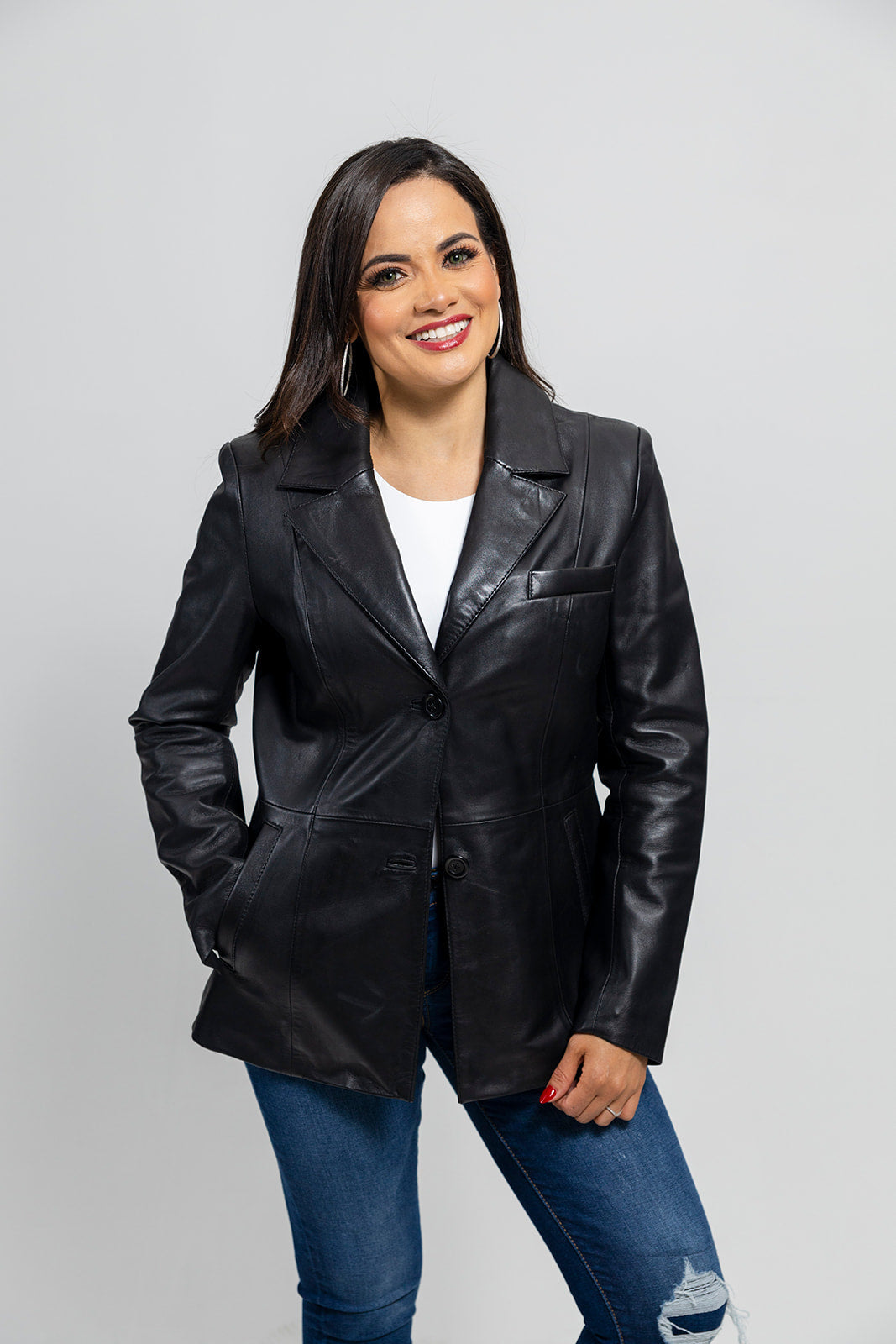 Dahlia Womens Fashion Leather Jacket Women's Leather Jacket Whet Blu NYC   