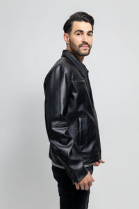 Conner Mens Vegan Faux Leather Jacket