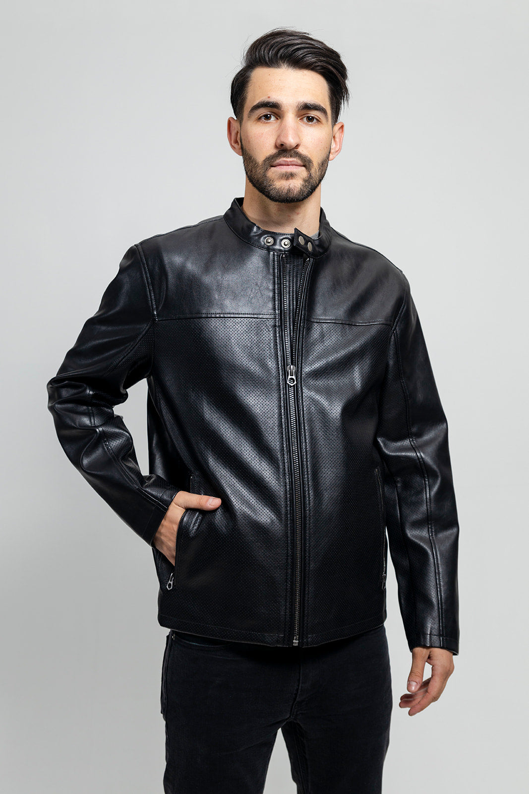Oliver Mens Vegan Faux Leather Jacket