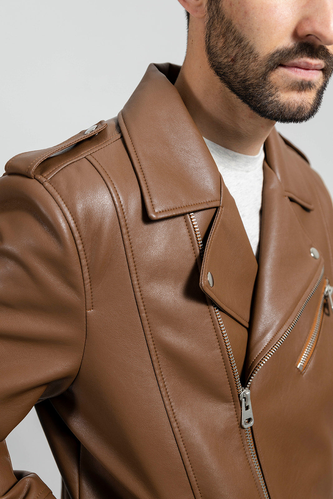 Nash Mens Vegan Faux Leather Jacket