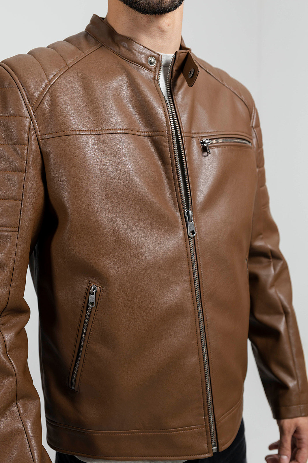 Dustin Men's Vegan Faux Leather Jacket Men's Vegan Faux Leather jacket FMCo   