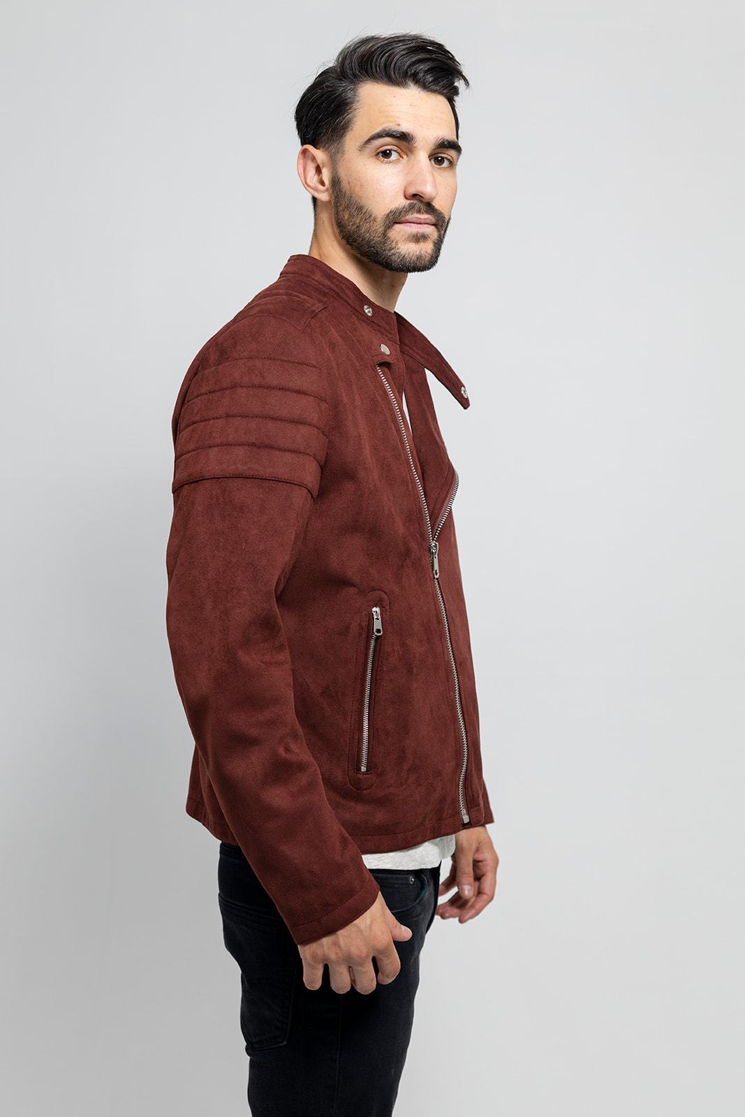 Payton Men's Vegan Faux Suede Jacket Men's Vegan Faux Suede Jacket FMCo