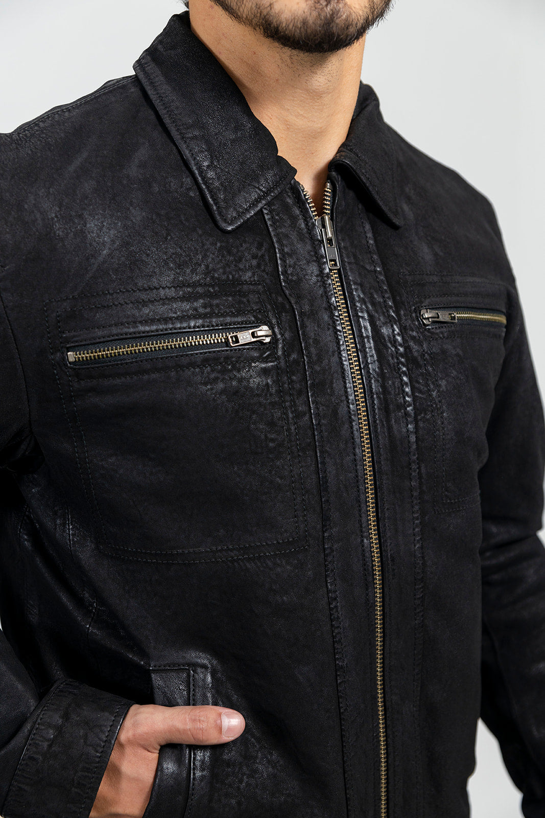 Austin Mens Leather Jacket Men's Leather Jacket Whet Blu NYC   