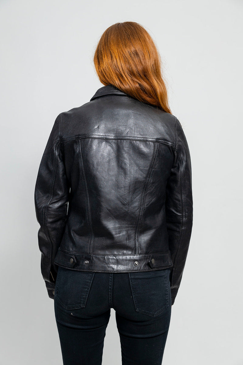 Madison Womens Fashion Leather Jacket Black