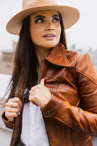 Charlotte womens Fashion Leather Jacket Women's Leather Jacket Whet Blu NYC   