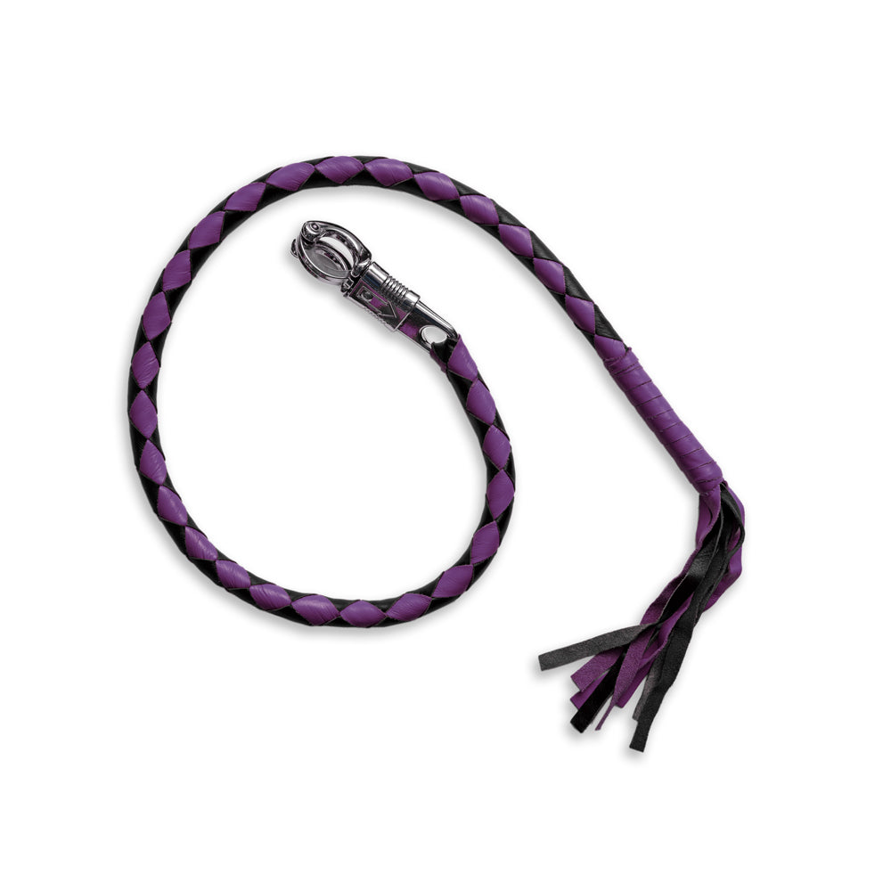 Get Back Whips  First Manufacturing Company PURPLE & BLACK STRD 
