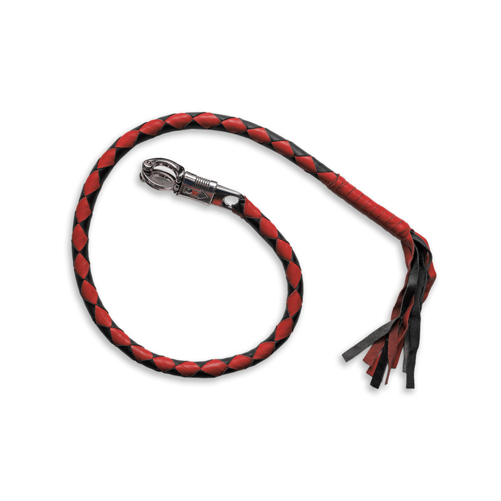 Get Back Whips  First Manufacturing Company BLACK RED STRD 