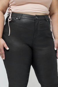 Arya Leather Pants Black