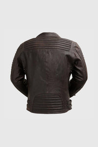 Brooklyn Mens Lambskin Leather Jacket Black Cognac Men's Motorcycle style Jacket Whet Blu NYC   