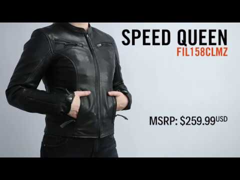 Speed ​​Queen - Chaqueta de cuero para moto para mujer