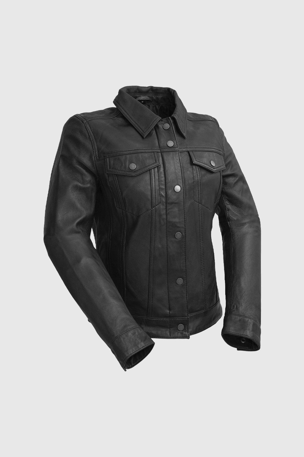 Madison Fashion Leather Jacket Women's Leather Jacket FMCo Black XS 