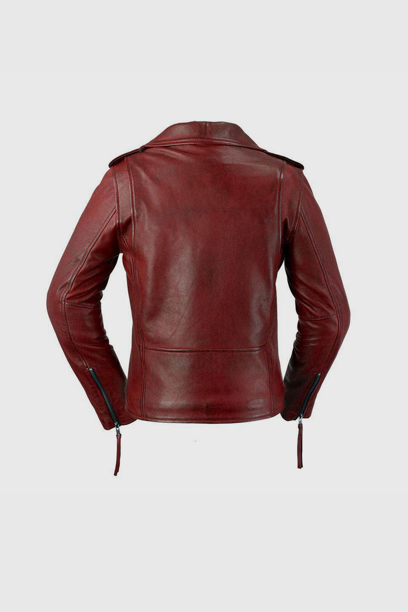 Rockstar - Womens Leather Jacket Women's Fashion Moto Leather Jacket Whet Blu NYC   